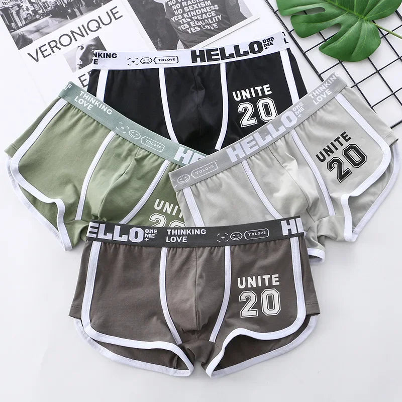 Men's Underwear Boxer Shorts Sexy Panties Cotton Boxers Sports Comfort Man Underpants Shorts Homme U Convex Lingerie PD3205