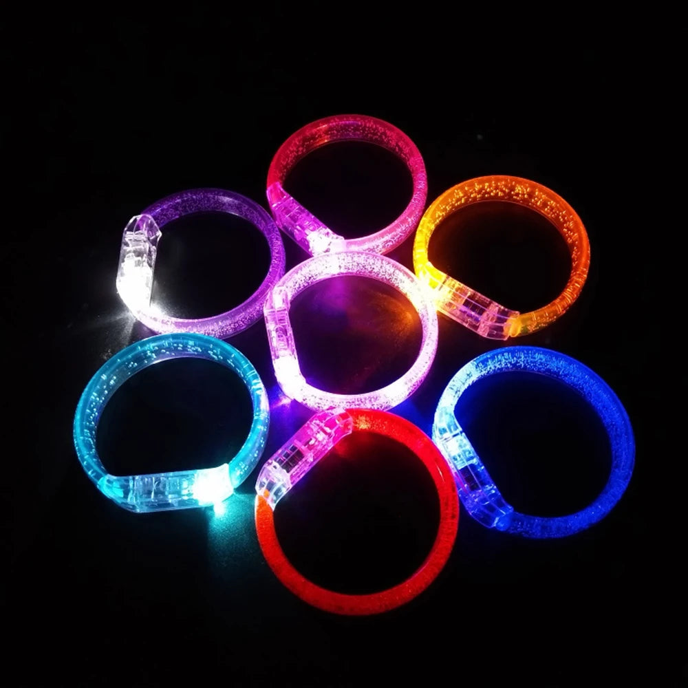 2PCS Luminous Bracelets Concert LED Flash Bracelets Support Fluorescent Bracelets Party Activities Cheering Luminous Props