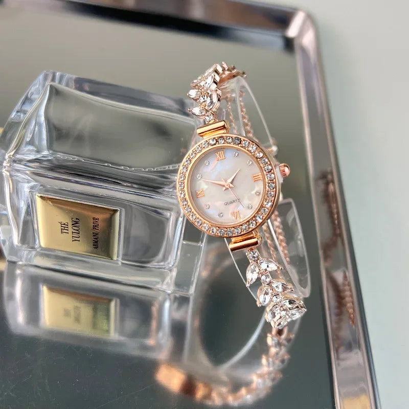 Watches for Women Reloj Mujer Mermaid Chain Light Luxury Diamond Bracelet Ladies Fashion Quartz Watches Montres Femmes