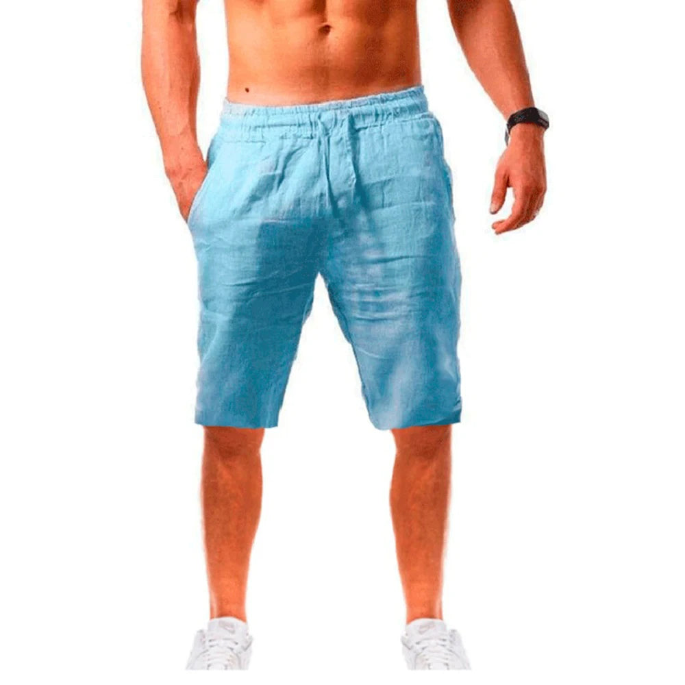 Men's Casual Solid Color Shorts Summer Breathable Fitness Jogging Sport Short Fashion Beach Shorts Men Clothes