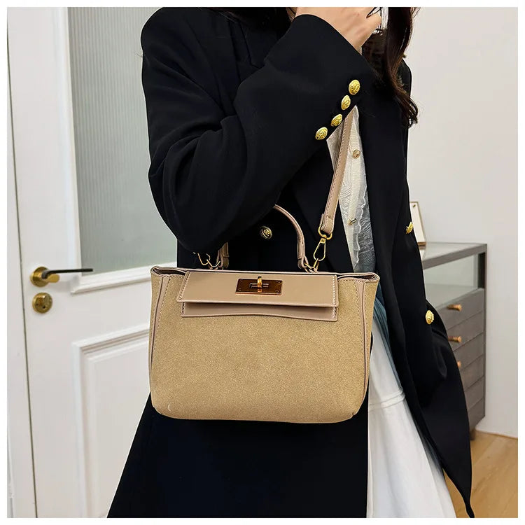 Handbag - A Niche High-end, Women's Single-shoulder Crossbody Bag for Daily Commutes. 2025 New Model - Large Capacity Kelly Bag.