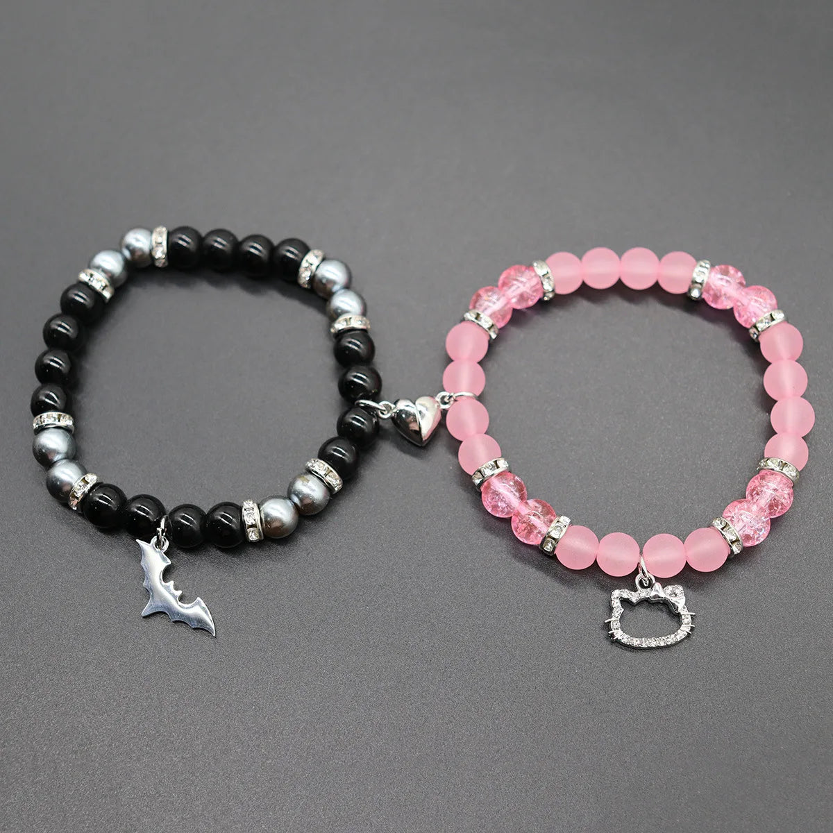 Spider Hello Cat Friendship Bracelets Matching Bracelets Couple Best Friends Charm Bracelets Birthday Bff Magnet Jewelry Gifts