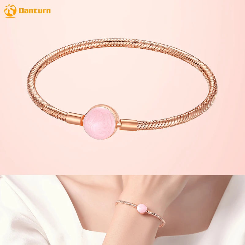 Danturn 925 Sterling Silver Bracelets Crown Butterfly Bus Sisterly Love Cherry Bracelets Women Bracelets Fashion Charm Bracelets