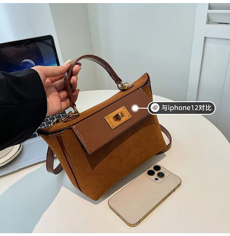 Handbag - A Niche High-end, Women's Single-shoulder Crossbody Bag for Daily Commutes. 2025 New Model - Large Capacity Kelly Bag.