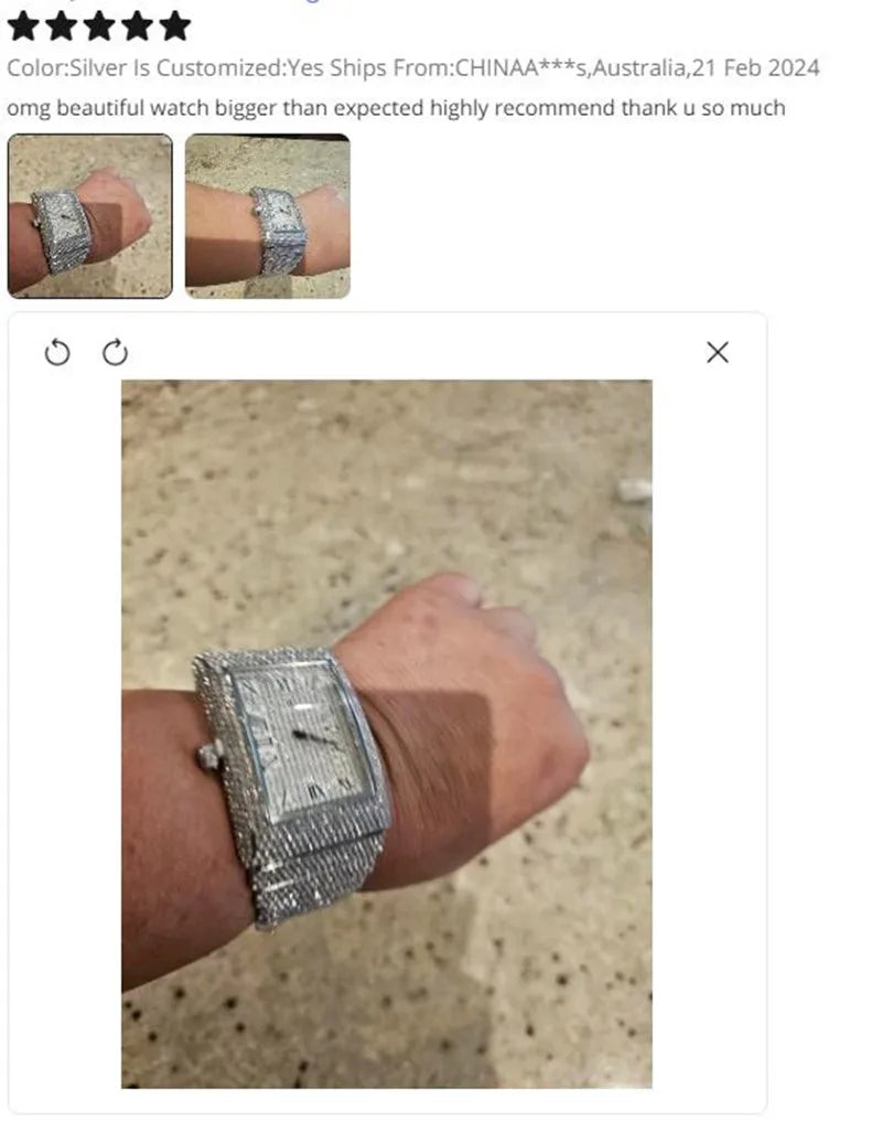 Montre Homme Big Brand Rectangle Men Watches Silver Fashion Casual Alloy Band Hip Hop Diamond Golden Luxury Date Quartz Watch DZ