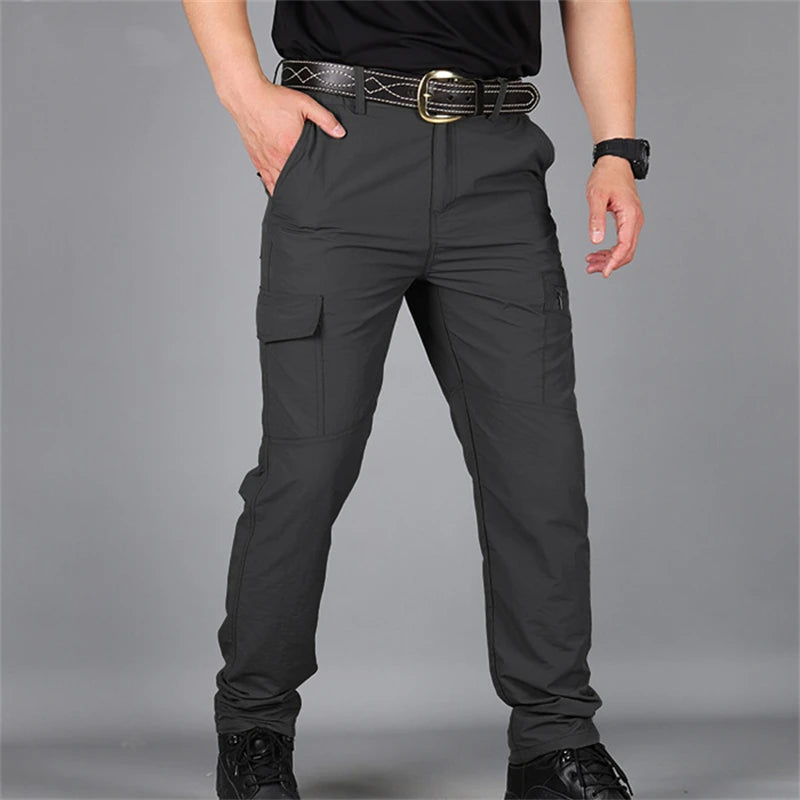 2025 Outdoor Waterproof Tactical Cargo Pants Men Breathable Summer Casual Army Military Long Trousers Male Quick Dry Cargo Pants