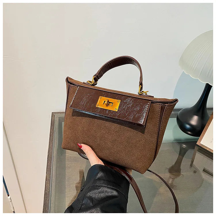 Handbag - A Niche High-end, Women's Single-shoulder Crossbody Bag for Daily Commutes. 2025 New Model - Large Capacity Kelly Bag.