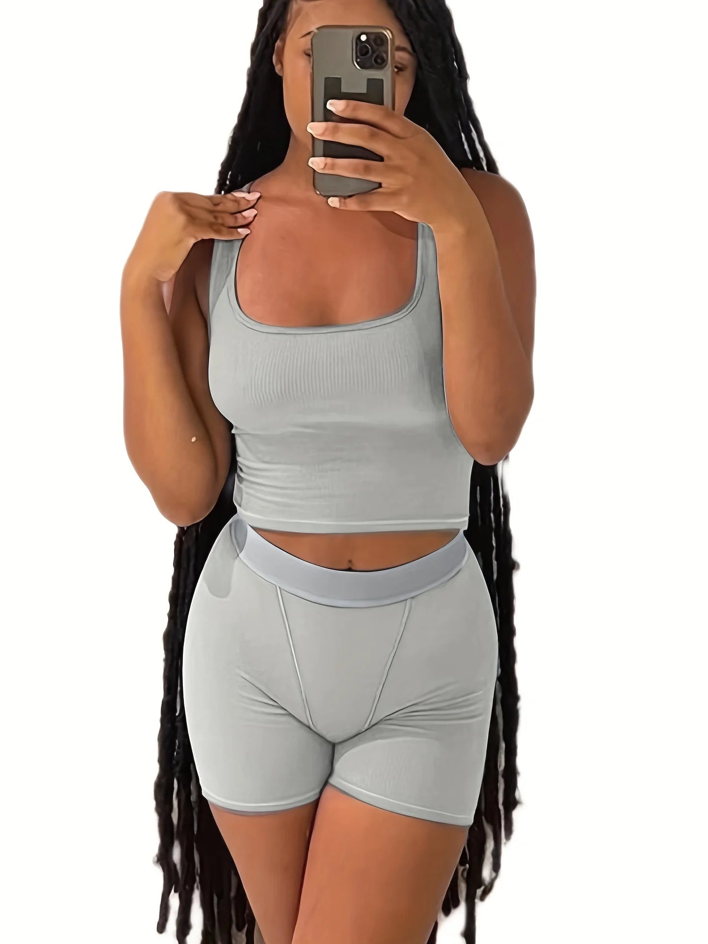 Women's Clothing Summer  Wholesale Ribbed Loungewear Women Sets  Lounge Wear Two Piece Tank Tops and Shorts Set