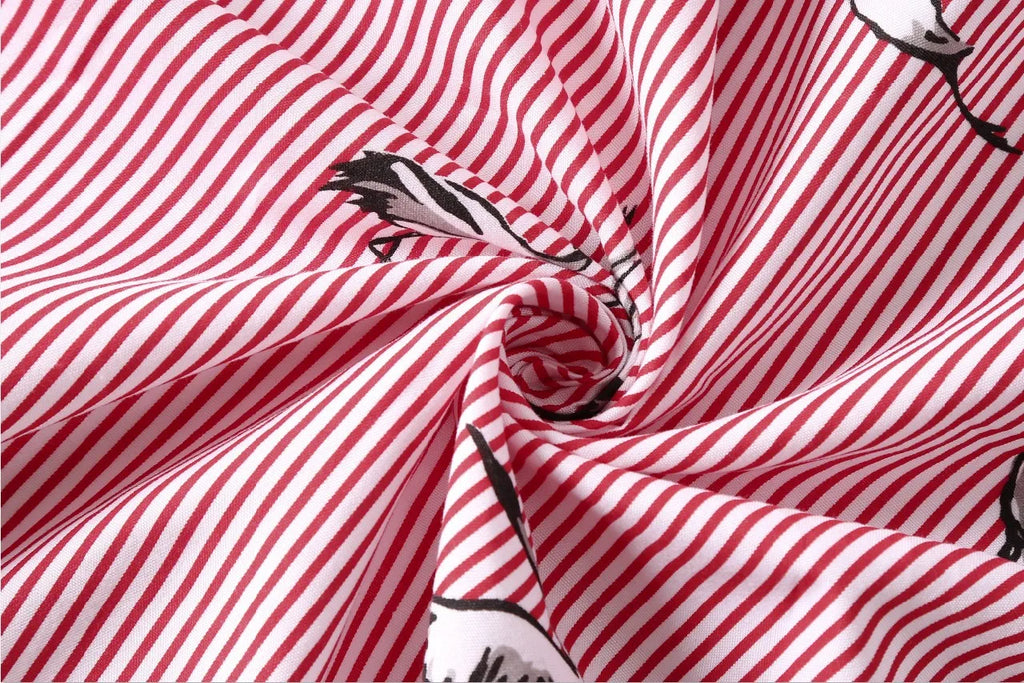 AliExpress European and American women's clothing popular long-sleeved women's clothing striped shirt dress single-breasted belt