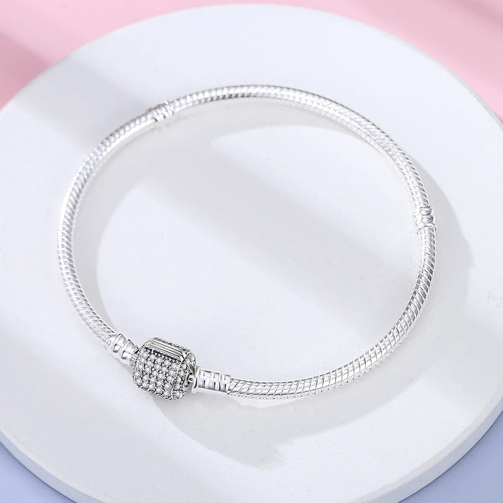 Danturn 925 Sterling Silver Bracelets Crown Butterfly Bus Sisterly Love Cherry Bracelets Women Bracelets Fashion Charm Bracelets