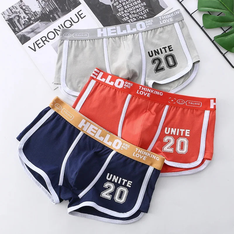Men's Underwear Boxer Shorts Sexy Panties Cotton Boxers Sports Comfort Man Underpants Shorts Homme U Convex Lingerie PD3205