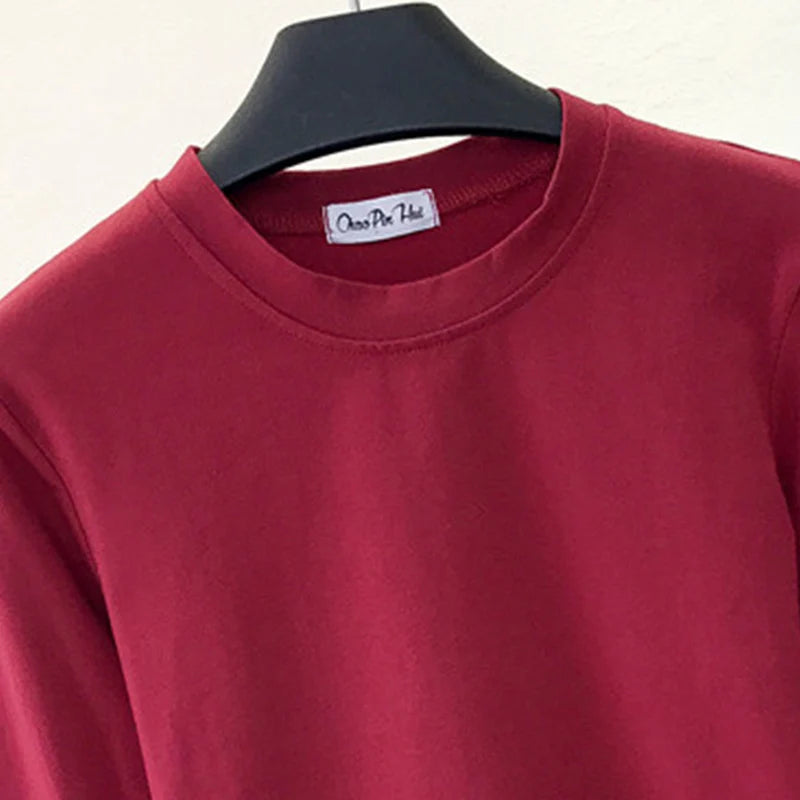 Sexy Black  Women's Clothing O-Neck Long Sleeve Navel Autumn Base Women's Clothing Fashion Casual Ropa Mujer