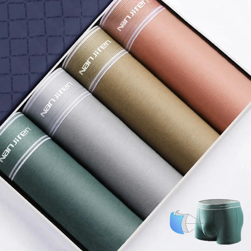 4Pcs Boxer Shorts Men's Underwear Sexy Panties Cotton Boxers Man Underpants Male Shorts Homme U Convex Lingerie Wholesale Lots