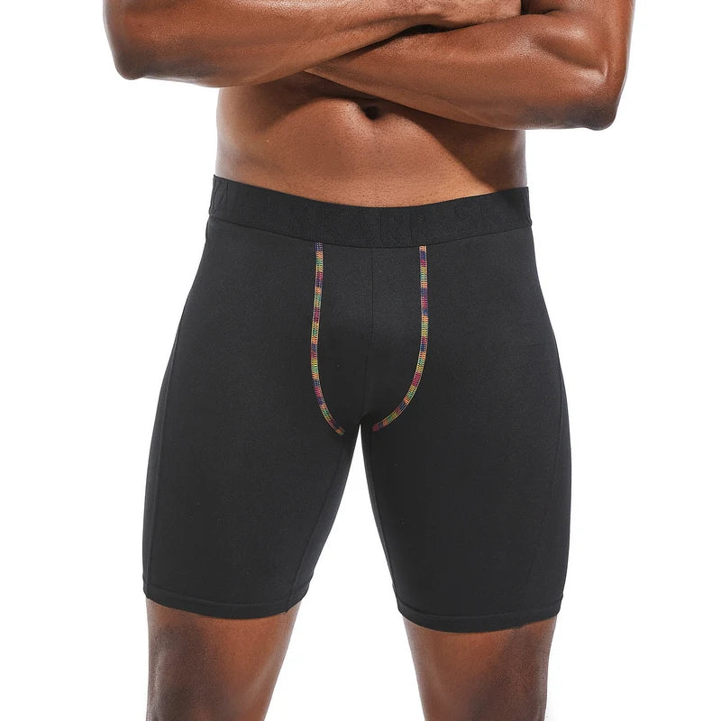 Fashion Long mens boxers Polyester underwear for man underpants Sexy Men's panties Comfortable Stretch boxer shorts men