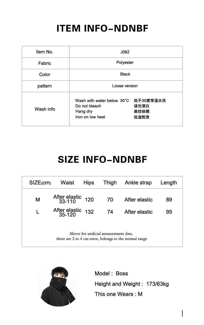 Japan  Style Men's clothing Punk Casual 8-9 Pants