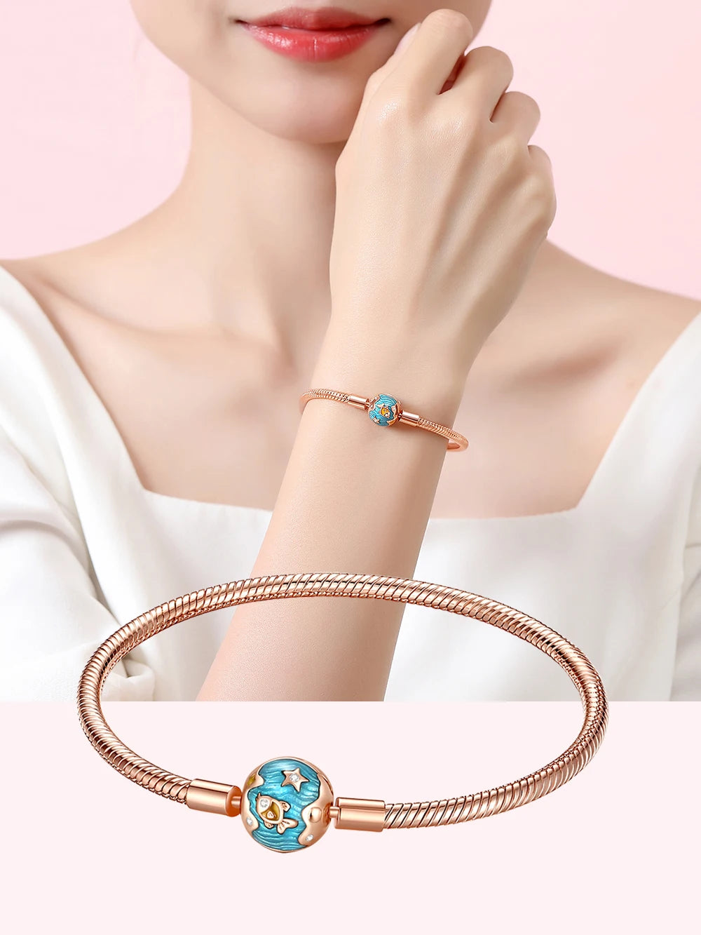 Danturn 925 Sterling Silver Bracelets Crown Butterfly Bus Sisterly Love Cherry Bracelets Women Bracelets Fashion Charm Bracelets