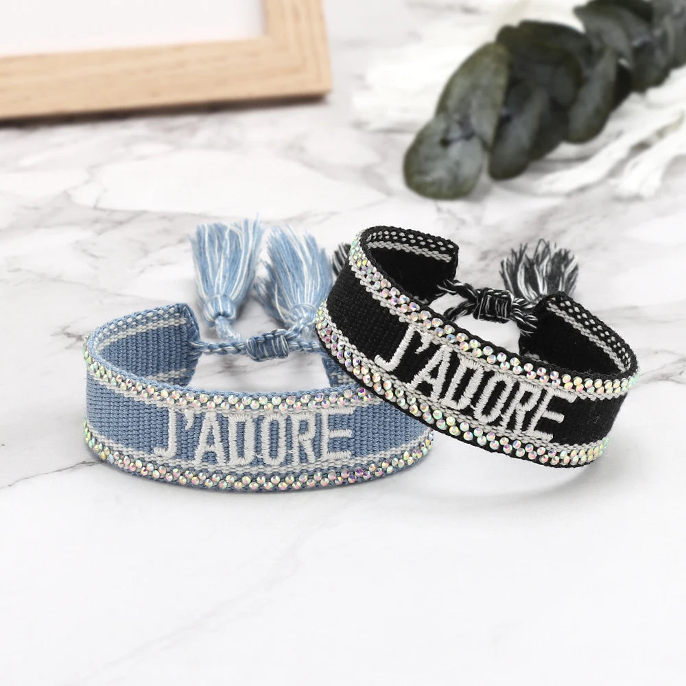 Cotton Bracelets Handmade Adjustable Woven Bracelets Beach Vibes