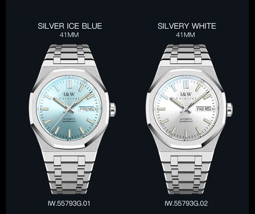 SEIKO NH36A Mechanical Watches for Man Luxury Brand IW CARNIVAL Watch Automatic Sapphire Luminous 5bar Waterproof Montres Hommes