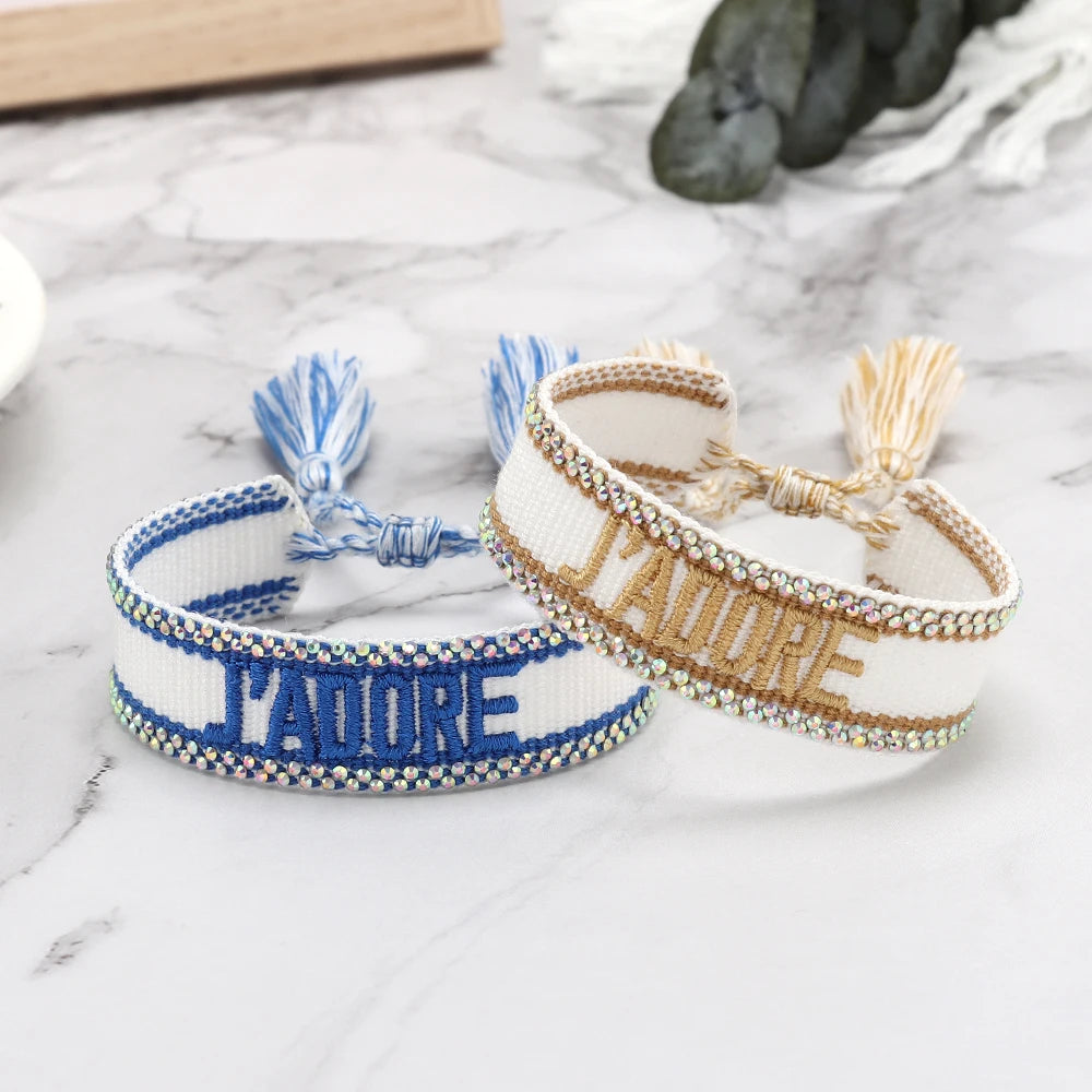 Cotton Bracelets Handmade Adjustable Woven Bracelets Beach Vibes