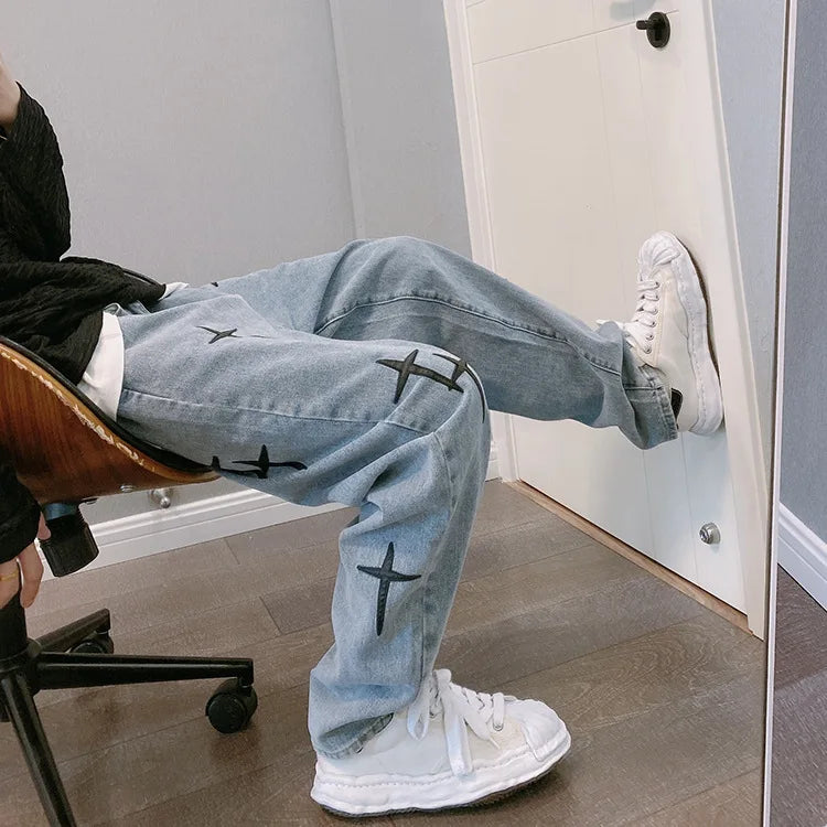 Wide Leg Cargo Pants men Streetwear Baggy men Jeans pants Fashion Straight Male men Clothing streetwear cargo pants y2k clothes