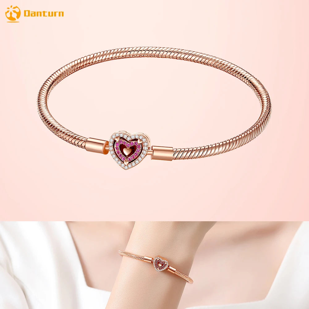 Danturn 925 Sterling Silver Bracelets Crown Butterfly Bus Sisterly Love Cherry Bracelets Women Bracelets Fashion Charm Bracelets