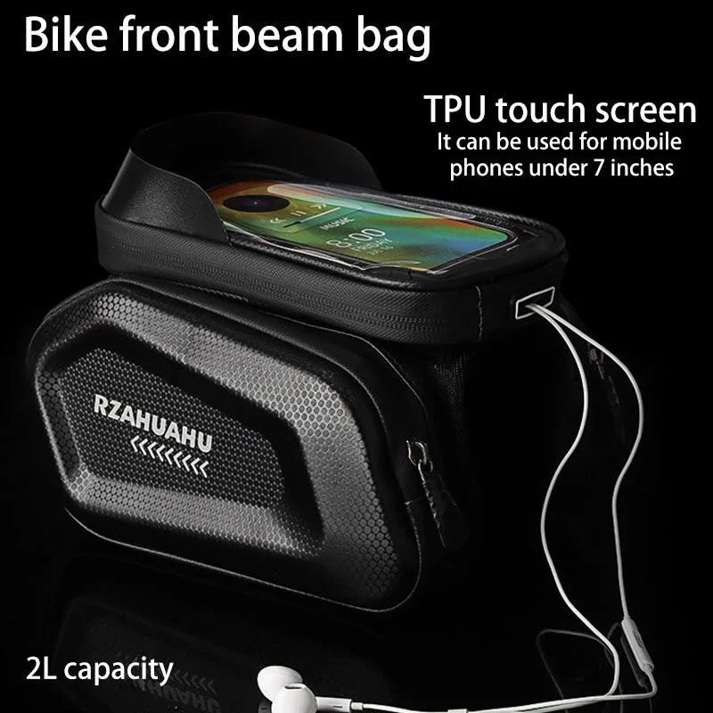 Bicycle bag, pipe bag, front beam bag, waterproof mountain bike front bag, mobile phone bag, hanging bag, saddle bag, riding bag
