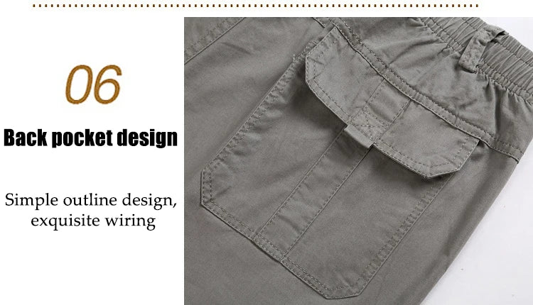IPPOLICH Men's Pants Sweatpant Leisure Breathable Pants Pockets Wide Leg Cotton Black Cargo Pants Classic Man Casual Cargo Pants