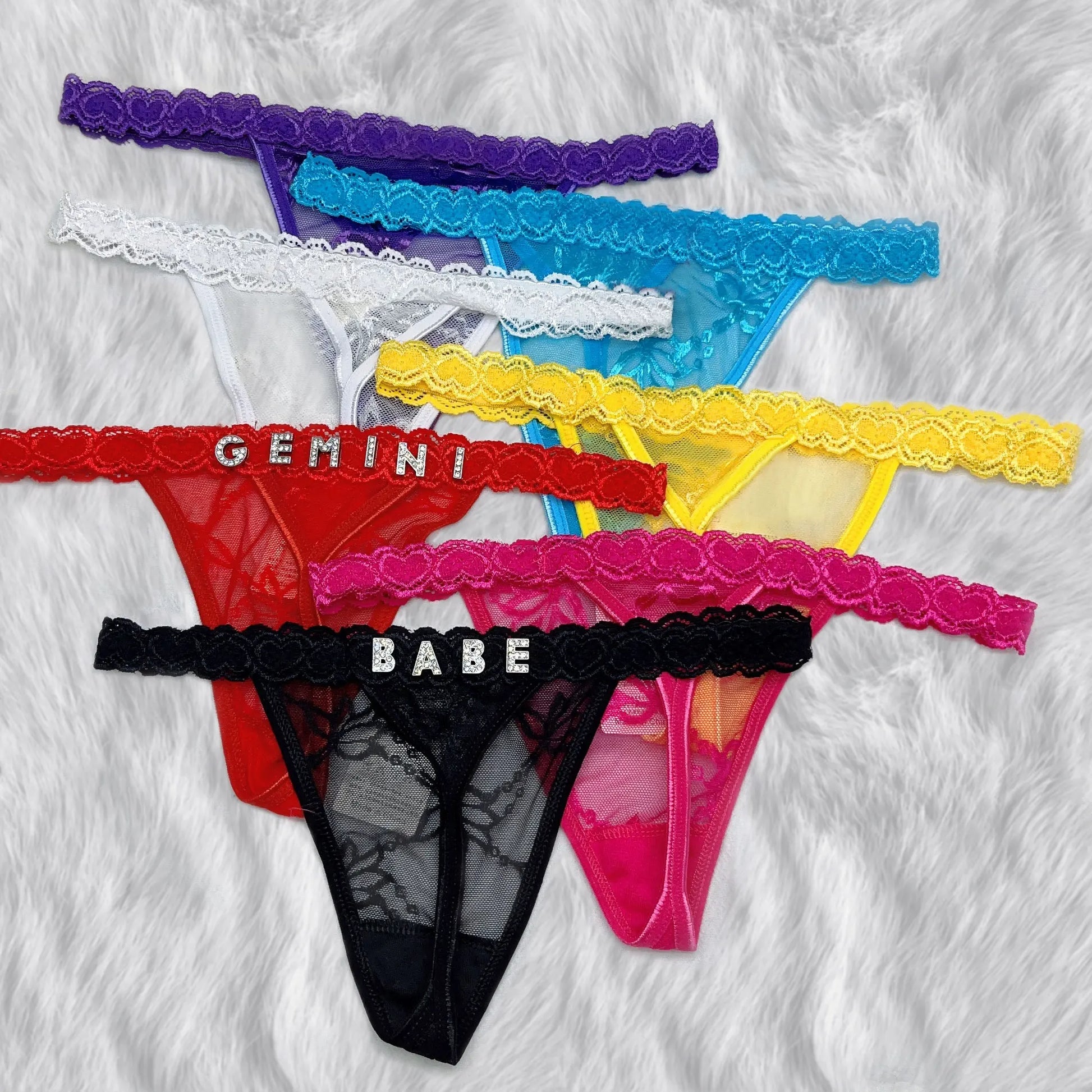 Custom Thong Panties With Name G-string Thongs Sexy Girls Name Underwear Bikini Soft Lace Tanga Christmas Gifts for Her