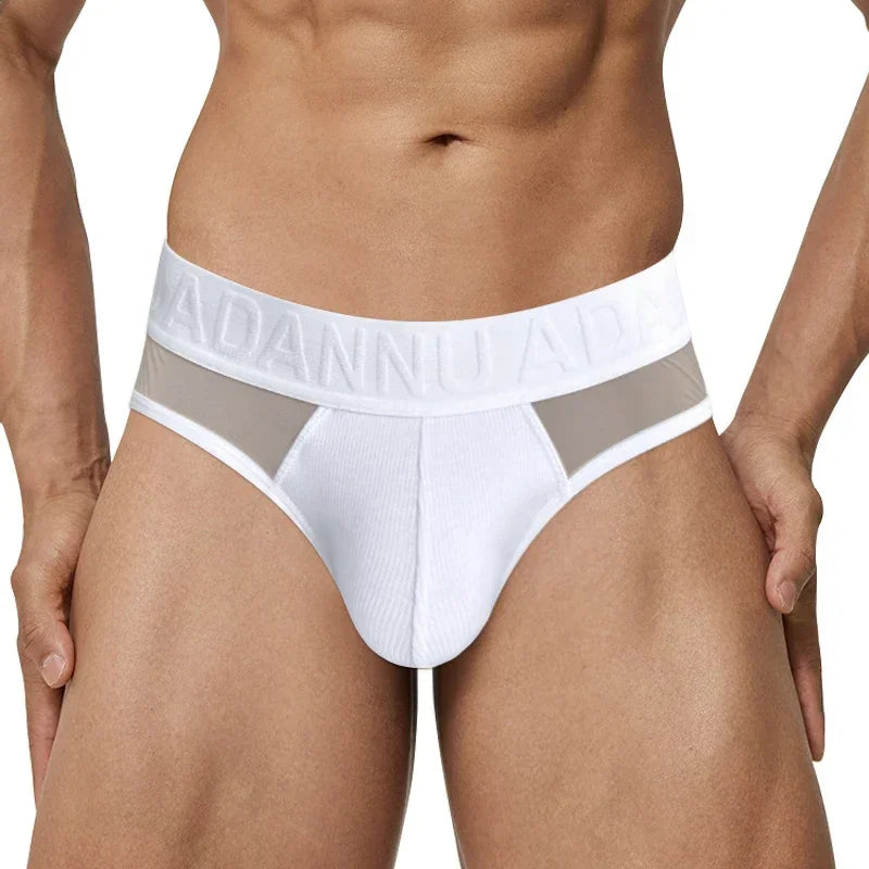 1PC Men Briefs Fashion Underwear Sexy Low-Waist Triangle Pant Silhouette Design Breathable Men Panties Jockstrap Man Underpants