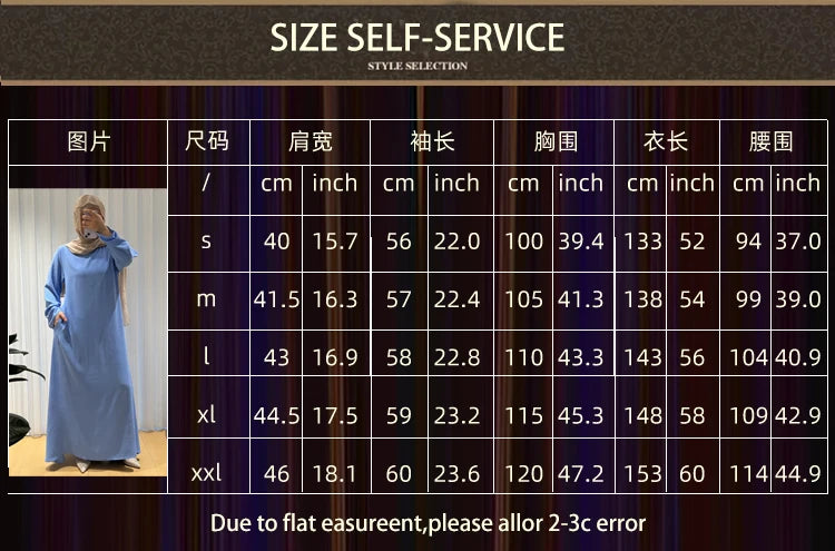 Muslim women's clothing abaya Middle East Dubai robe women's clothing oversized clothing women's long skirt MU-593