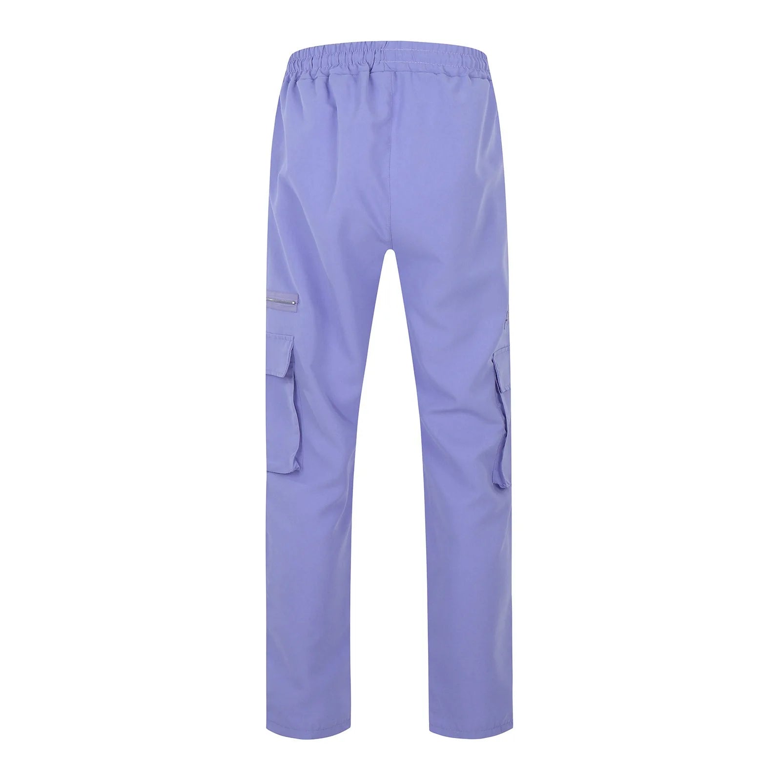 Jogger Casual Sports Zipper Decorated Cargo Pants Waist Pull Rope Men's Plus-size Braided Solid Color Zipper Cargo Pants