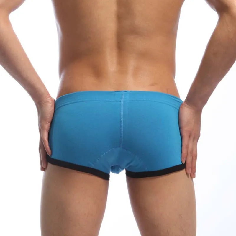 SEOBEAN Men Boxers Underwear Sexy U Convex Pouch Man Underpants Breathable Cotton Male Panties Ultra Low Waist Gay Boxershorts