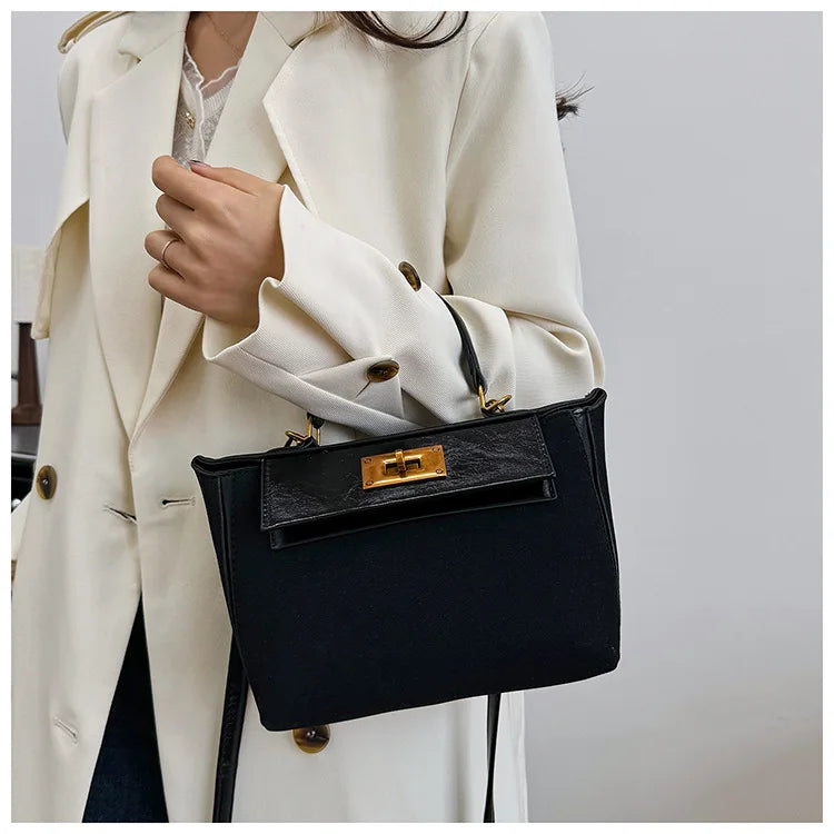 Handbag - A Niche High-end, Women's Single-shoulder Crossbody Bag for Daily Commutes. 2025 New Model - Large Capacity Kelly Bag.