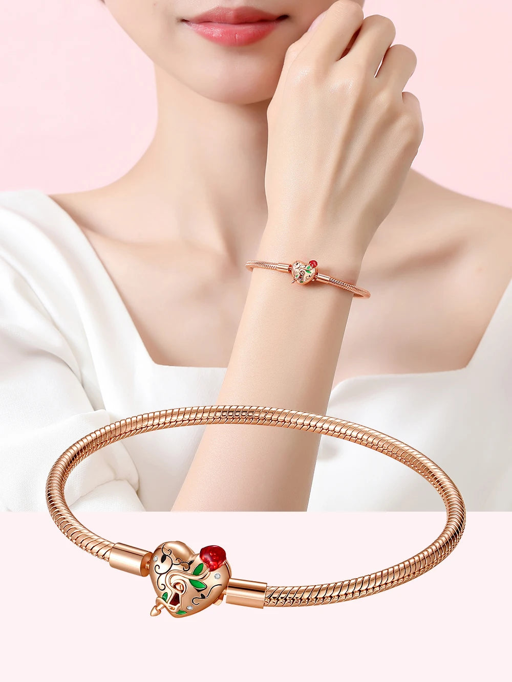 Danturn 925 Sterling Silver Bracelets Crown Butterfly Bus Sisterly Love Cherry Bracelets Women Bracelets Fashion Charm Bracelets