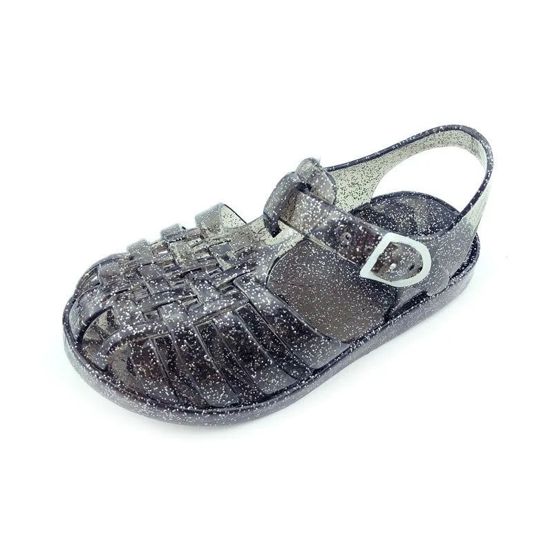 Summer New Sandal Princess Crystal Shoes Boy Girl Children Cave Shoe Kid Jelly Glitter Baby Roman Beach Sandals Toddler Slippers