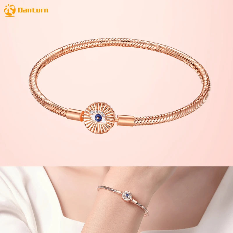 Danturn 925 Sterling Silver Bracelets Crown Butterfly Bus Sisterly Love Cherry Bracelets Women Bracelets Fashion Charm Bracelets