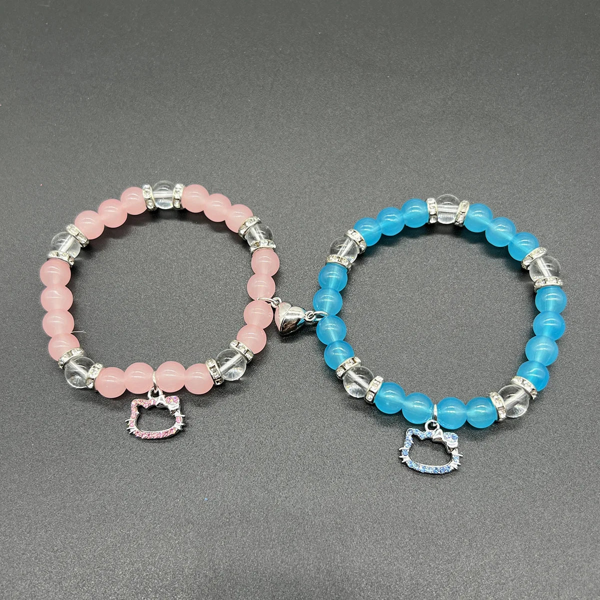 Spider Hello Cat Friendship Bracelets Matching Bracelets Couple Best Friends Charm Bracelets Birthday Bff Magnet Jewelry Gifts