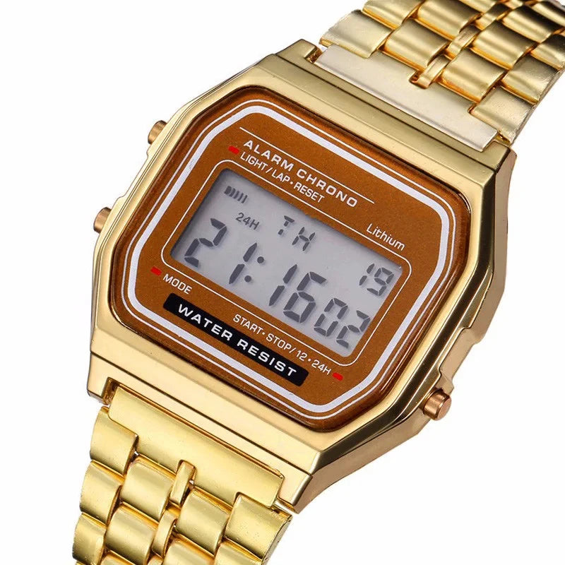 2024 Digital Watches For Men Sports Waterproof Bracelet Clock Gold Electronice LED Wristwatch Women Casucal montre homme relogio