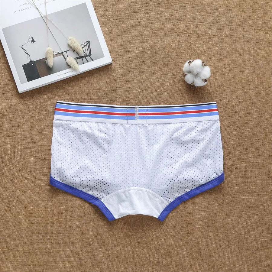 Summer Underwear Men Boxers Shorts Mesh Boxer Aussiebum Mens Panties Breathable Male Calzoncillos Convex U Pouch Man Underpants