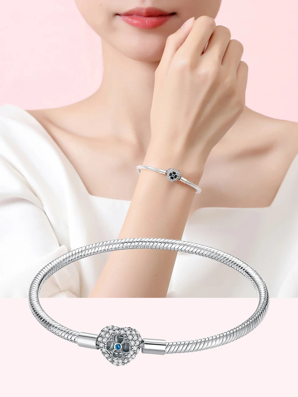 Danturn 925 Sterling Silver Bracelets Crown Butterfly Bus Sisterly Love Cherry Bracelets Women Bracelets Fashion Charm Bracelets