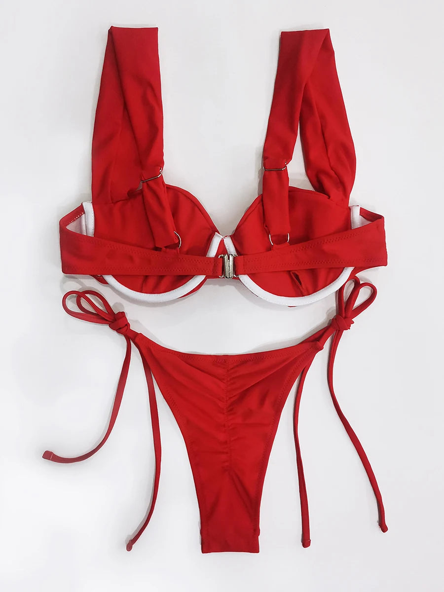 Sexy Bikini 2025 Swimsuit Woman Push Up Swimwear Swimming for Woman Bathing Suits Mini Thong Bikinis Sets 2 Pieces Beach Wear