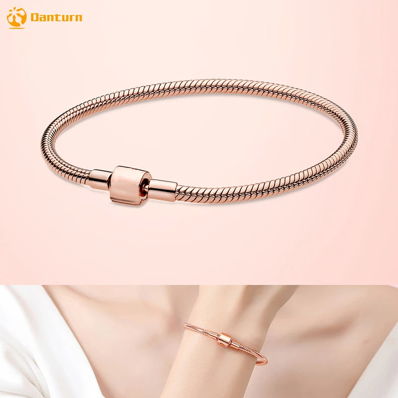 Danturn 925 Sterling Silver Bracelets Crown Butterfly Bus Sisterly Love Cherry Bracelets Women Bracelets Fashion Charm Bracelets