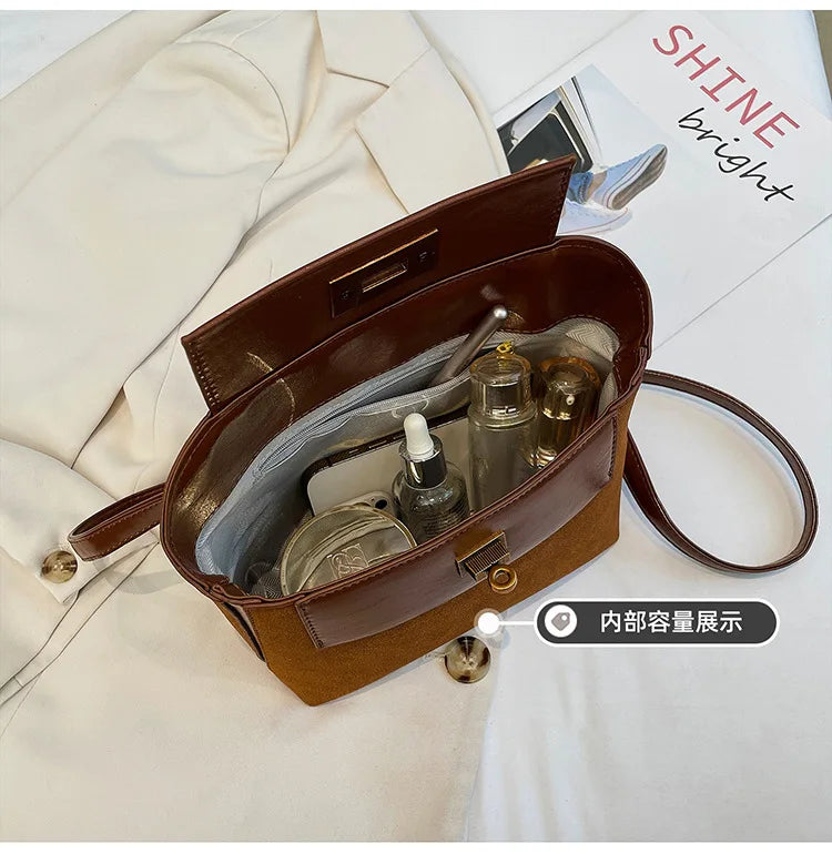 Handbag - A Niche High-end, Women's Single-shoulder Crossbody Bag for Daily Commutes. 2025 New Model - Large Capacity Kelly Bag.