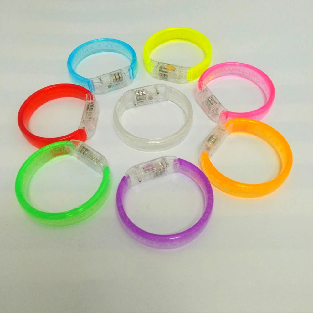 2PCS Luminous Bracelets Concert LED Flash Bracelets Support Fluorescent Bracelets Party Activities Cheering Luminous Props