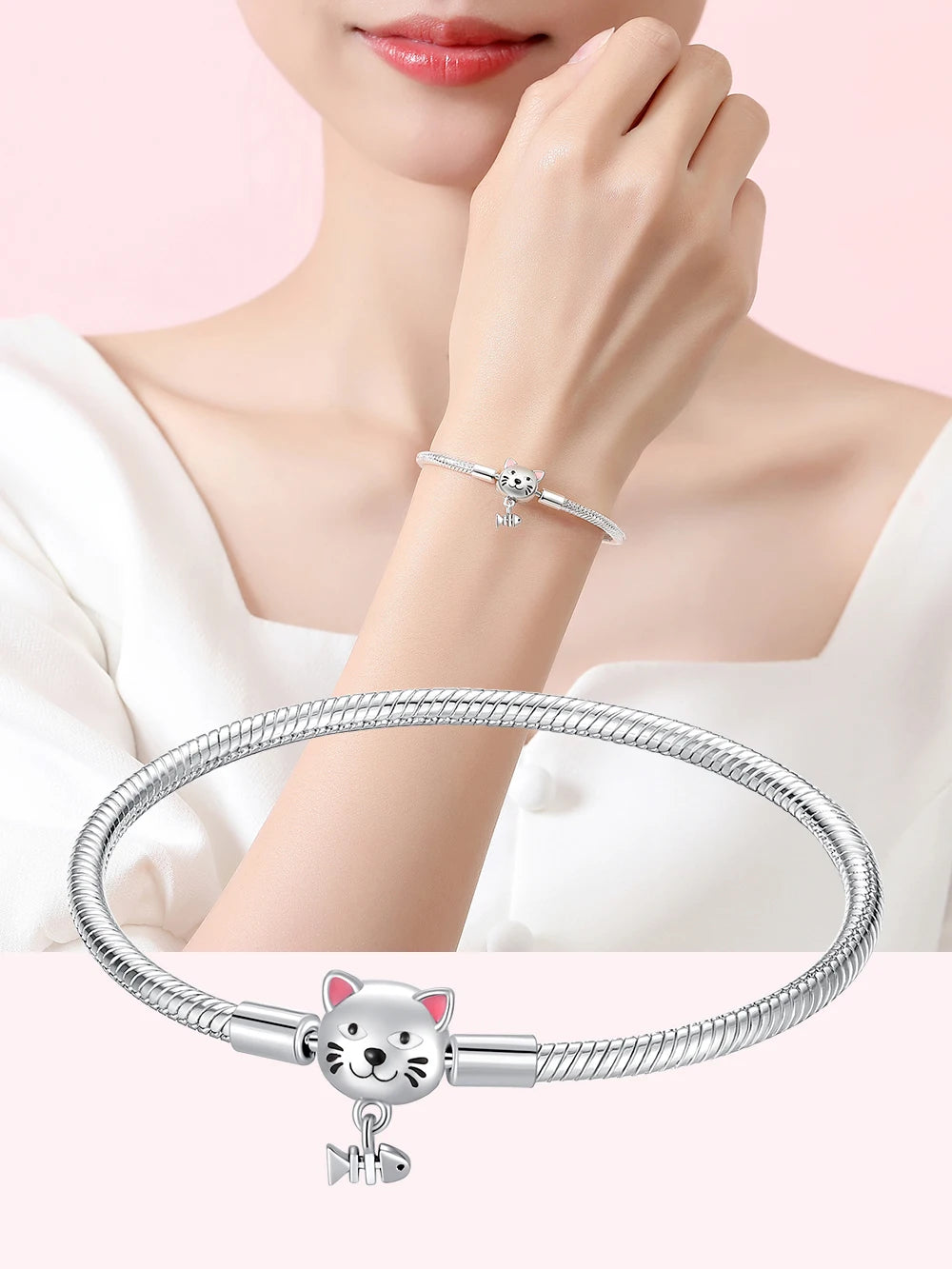 Danturn 925 Sterling Silver Bracelets Crown Butterfly Bus Sisterly Love Cherry Bracelets Women Bracelets Fashion Charm Bracelets