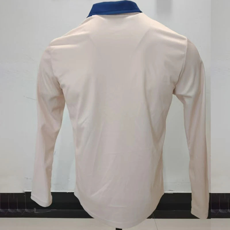 Spring Autumn Men Clothes Long Sleeve Business Casual Golf Polo Shirt Men Clothes Sport Pure Color Big Pocket Polo T Shirt Tops
