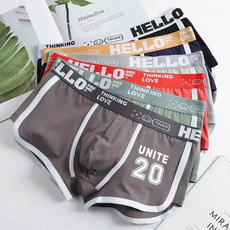 Men's Underwear Boxer Shorts Sexy Panties Cotton Boxers Sports Comfort Man Underpants Shorts Homme U Convex Lingerie PD3205