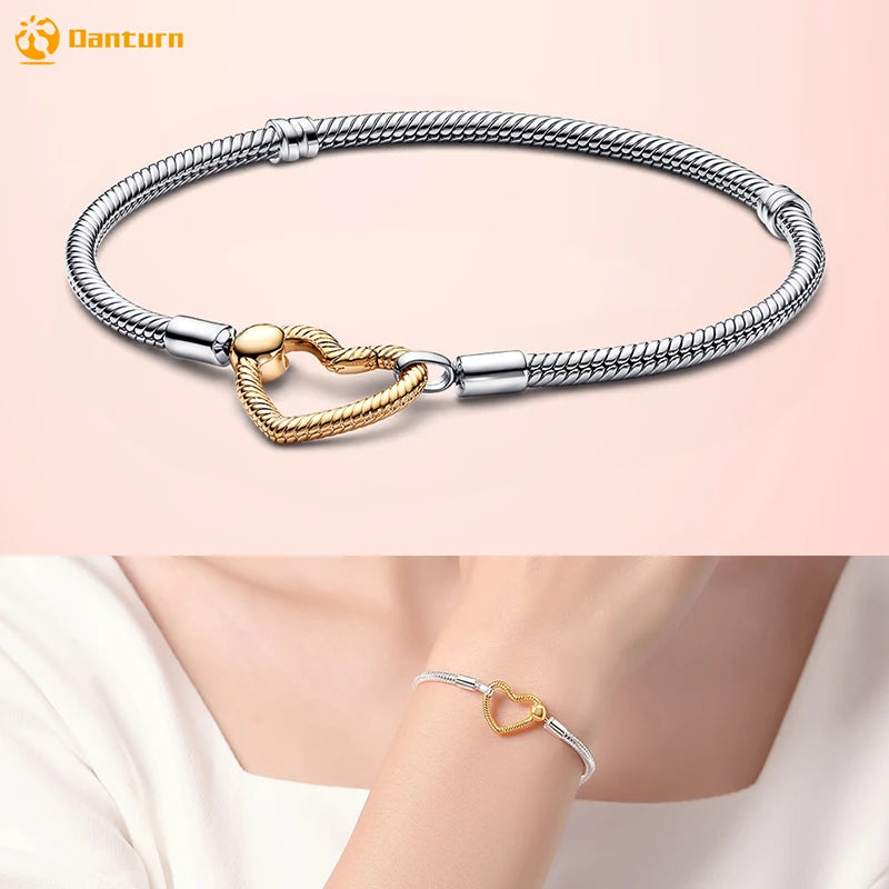 Danturn 925 Sterling Silver Bracelets Surfing, Waves and fish, Dream nets Bracelets Women Bracelets Fashion Charm Bracelets
