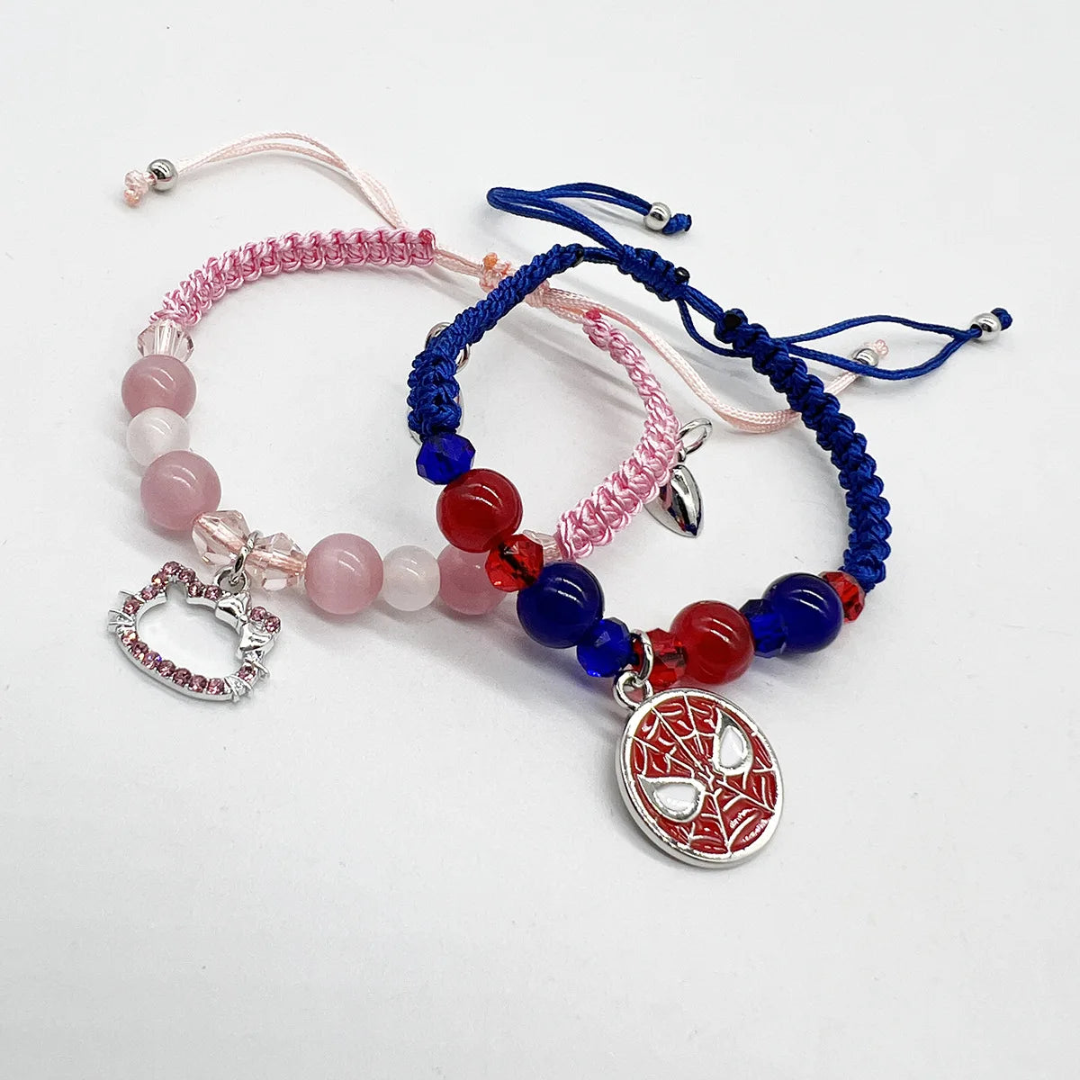 2 Pcs  couple bracelets Magnetic bracelets Spider and Cute cat bracelets