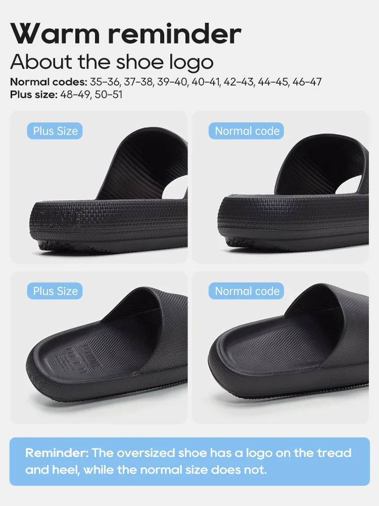UTUNE Men's Thick Sole Non-slip Slippers Summer Indoor Casual Sandal soft Comfortable Breathable 51cm Fashion Home Footwear